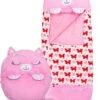 Roze Kat Kinderen Slaapzak -180 Cms |slaapzak Junior | Nappers | Children Sleeping Bag | Kinderen Slaapzak | Super Soft 2 In 1 Fun Pillow &Sleepy For Boys | Roze Kat Slaapzak | Zachte Slaapzak | Knuffel Slaapzak | 2 In 1 Slaapzak | Kinderen -Buitenkampeer Winkel 871x1200 1