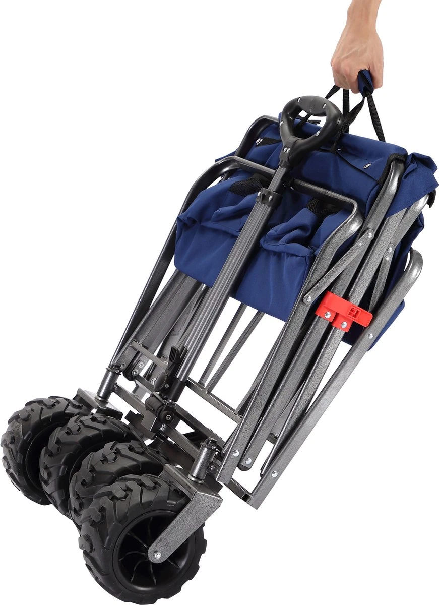 AREBOS Handkar | Transportwagen | Apparatuurwagen | Opvouwbaar | Blauw 14 AREBOS Handkar | Transportwagen | Apparatuurwagen | Opvouwbaar | Blauw - Afbeelding 12
