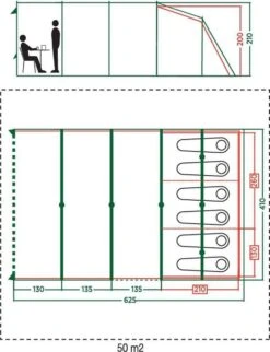 Coleman Vail 6L Tunneltent - Familie Tent - 6-Persoons - Grijs/Groen -Buitenkampeer Winkel 920x1200
