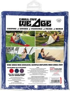 CKB LTD - Chill Out - Luchtbed - Campingstoel - Wedge Opblaasbare Ligstoel - Blauw Strandstoel 1 Persoons Volwassen Luchtbedden Kampeerstoel Vouwstoel Stoel Slaapmatje Slaapmatten Opvouwbaar Volwassenen Tuinstoel Opblaasstoel Kampeerstoelen Lucht -Buitenkampeer Winkel 929x1200