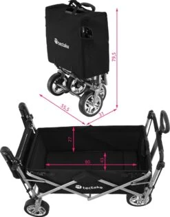 Tectake - Opvouwbare Bolderwagen Handkar Nico Zwart - 403549 -Buitenkampeer Winkel 942x1200 1