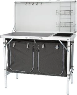 Campart Campingkeuken KI-0757 – Complete Keuken En Campingkast – Opvouwbaar En Inclusief Draagtas - Grijs -Buitenkampeer Winkel 969x1200 3